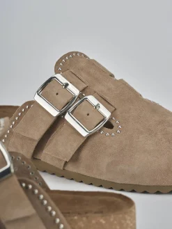 Best Sabot tacco 1cm camoscio Donna Sabot