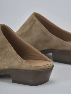 Sabot tacco 3cm camoscio Donna Sabot