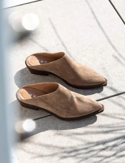 Sabot tacco 3cm camoscio Donna Sabot