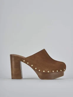 New Sabot tacco 10cm camoscio Donna Sabot