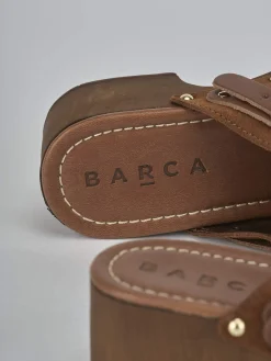 Clearance Sabot tacco 4cm camoscio Donna Sabot