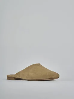 Outlet Sabot tacco 1cm camoscio Donna Sabot