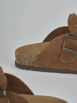 Outlet Sabot tacco 1cm camoscio Donna Sabot