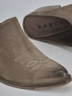 Hot Sabot tacco 3cm camoscio testa Donna Sabot