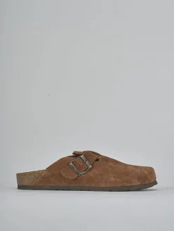 Outlet Sabot tacco 1cm camoscio testa Donna Sabot