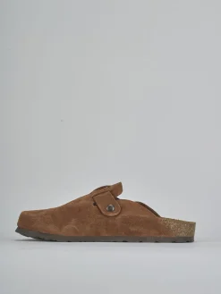 Outlet Sabot tacco 1cm camoscio testa Donna Sabot