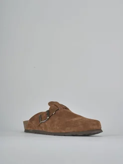 Outlet Sabot tacco 1cm camoscio testa Donna Sabot