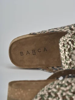 Clearance Sabot tacco 1cm laminato Donna Sabot