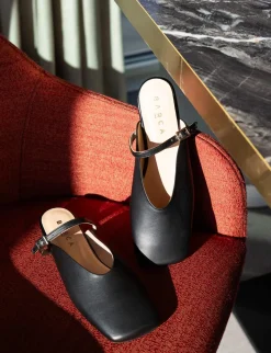 Sale Sabot tacco 1cm pelle Donna Sabot