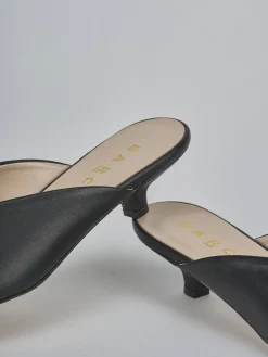 Hot Sabot tacco 4cm pelle Donna Sabot