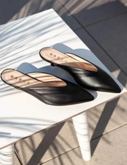 Hot Sabot tacco 4cm pelle Donna Sabot