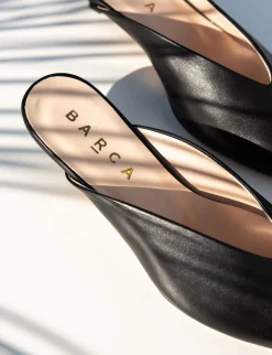 Hot Sabot tacco 4cm pelle Donna Sabot