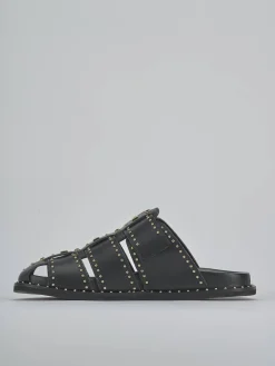 Hot Sabot tacco 1cm pelle Donna Sabot