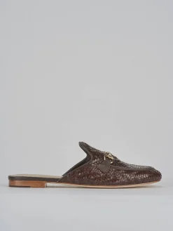 Online Sabot tacco 1cm pelle testa Donna Sabot