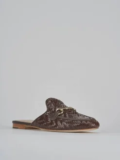 Online Sabot tacco 1cm pelle testa Donna Sabot