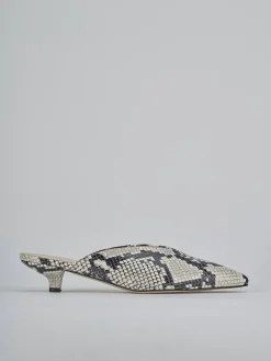 Online Sabot tacco 4cm pitone Donna Sabot