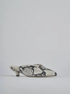 Online Sabot tacco 4cm pitone Donna Sabot