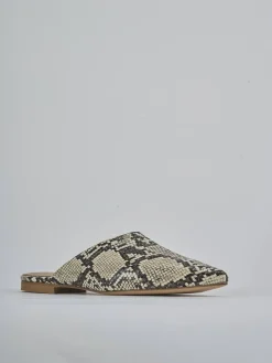 Online Sabot tacco 1cm pitone Donna Sabot