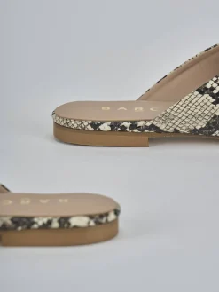 Online Sabot tacco 1cm pitone Donna Sabot