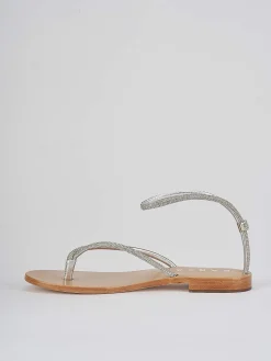 Hot Sandali infradito tacco 1 cm pelle Donna Sandali Tacco Basso