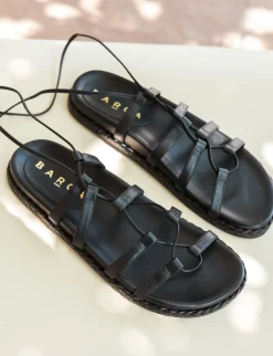 Hot Sandali pelle Donna Sandali Tacco Basso