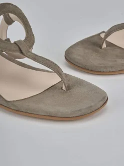 Clearance Sandali tacco 3cm camoscio Donna Sandali Tacco Basso