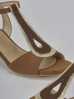 Online Sandali tacco 5cm camoscio Donna Sandali Tacco Alto