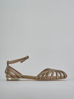 New Sandali tacco 1cm camoscio sostenible Donna Sandali Tacco Basso