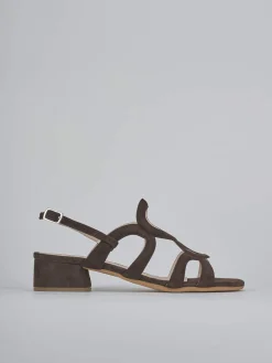 Hot Sandali tacco 3cm camoscio testa Donna Sandali Tacco Basso