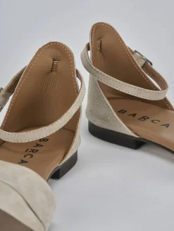 Hot Sandali tacco 1cm camoscio Donna Sandali Tacco Basso