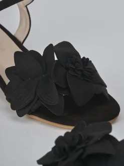 Hot Sandali tacco 3cm camoscio Donna Sandali Tacco Basso