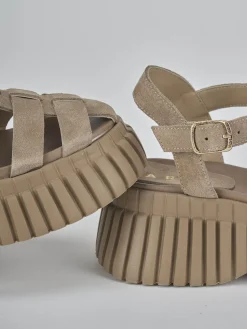 Best Sandali tacco 4cm camoscio Donna Sandali Tacco Basso