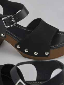 Discount Sandali tacco 8cm camoscio Donna Sandali Tacco Alto