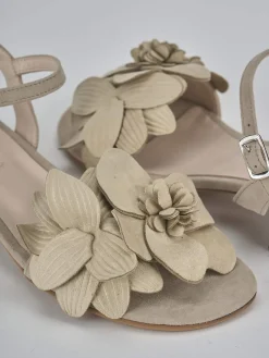 New Sandali tacco 3cm camoscio Donna Sandali Tacco Basso