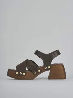 Clearance Sandali tacco 7cm camoscio testa Donna Sandali Tacco Alto