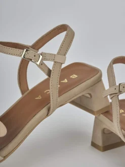 Online Sandali tacco 4cm camoscio Donna Sandali Tacco Basso