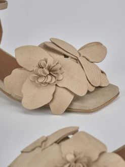 Online Sandali tacco 4cm camoscio Donna Sandali Tacco Basso