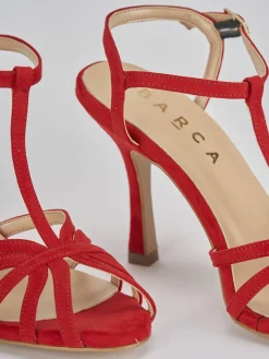 Sandali tacco 8cm camoscio Donna Sandali Tacco Alto