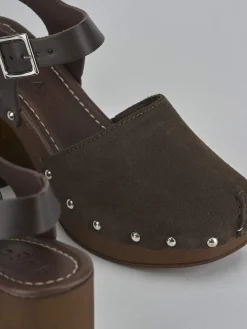 New Sandali tacco 9cm camoscio testa Donna Sandali Tacco Alto