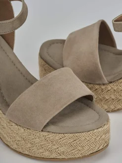 New Sandali tacco 9cm camoscio Donna Sandali Tacco Alto