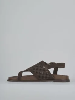 Sale Sandali tacco 1cm camoscio testa Donna Sandali Tacco Basso