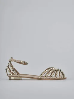 Discount Sandali tacco 1cm camoscio sostenible Donna Sandali Tacco Basso