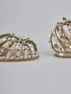 Discount Sandali tacco 1cm camoscio sostenible Donna Sandali Tacco Basso