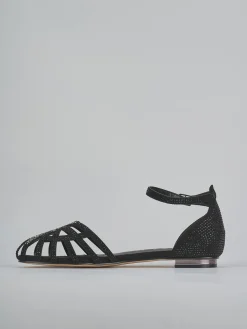 New Sandali tacco 2cm camoscio sostenible Donna Sandali Tacco Basso