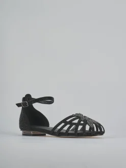 New Sandali tacco 2cm camoscio sostenible Donna Sandali Tacco Basso