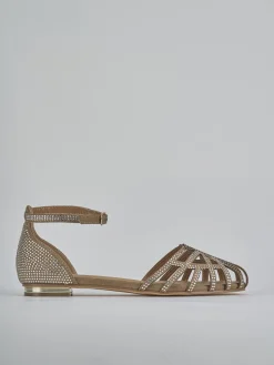 Outlet Sandali tacco 2cm camoscio sostenible Donna Sandali Tacco Basso