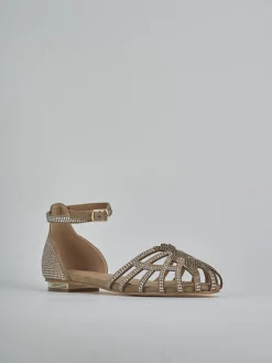 Outlet Sandali tacco 2cm camoscio sostenible Donna Sandali Tacco Basso