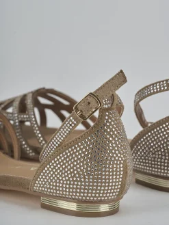 Outlet Sandali tacco 2cm camoscio sostenible Donna Sandali Tacco Basso