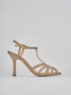 Sale Sandali tacco 8cm camoscio Donna Sandali Tacco Alto