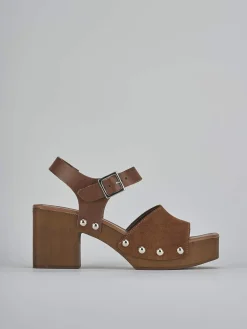 Discount Sandali tacco 8cm camoscio Donna Sandali Tacco Alto